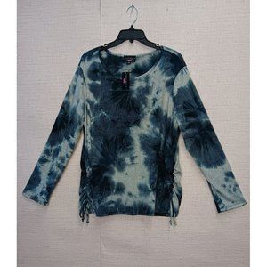 Women's Grey Tie dye Comfy Loungewear Pullover Blouse Plus Size 2X *stretchy*